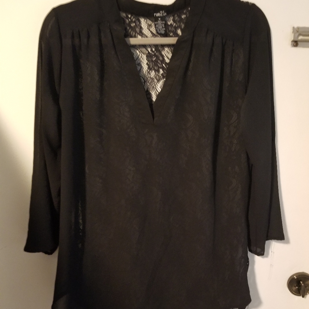 Black lace blouse